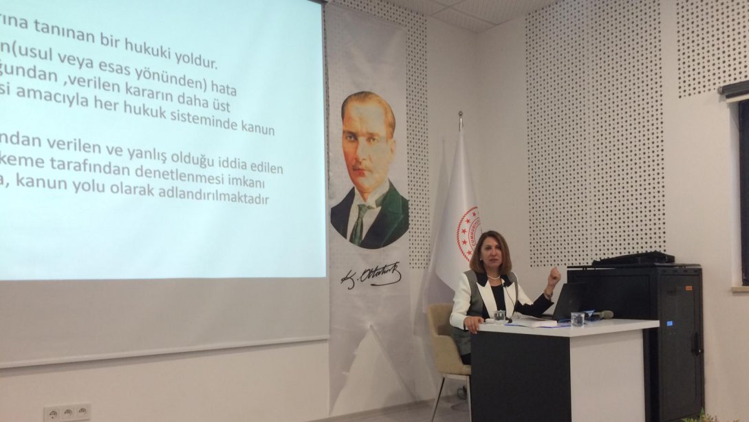 Hukuk Hizmetleri Seminerinde Türkiye Adalet Akademisi Öğretim Görevlisi Emel KARABAĞ Sunum Yaptı
